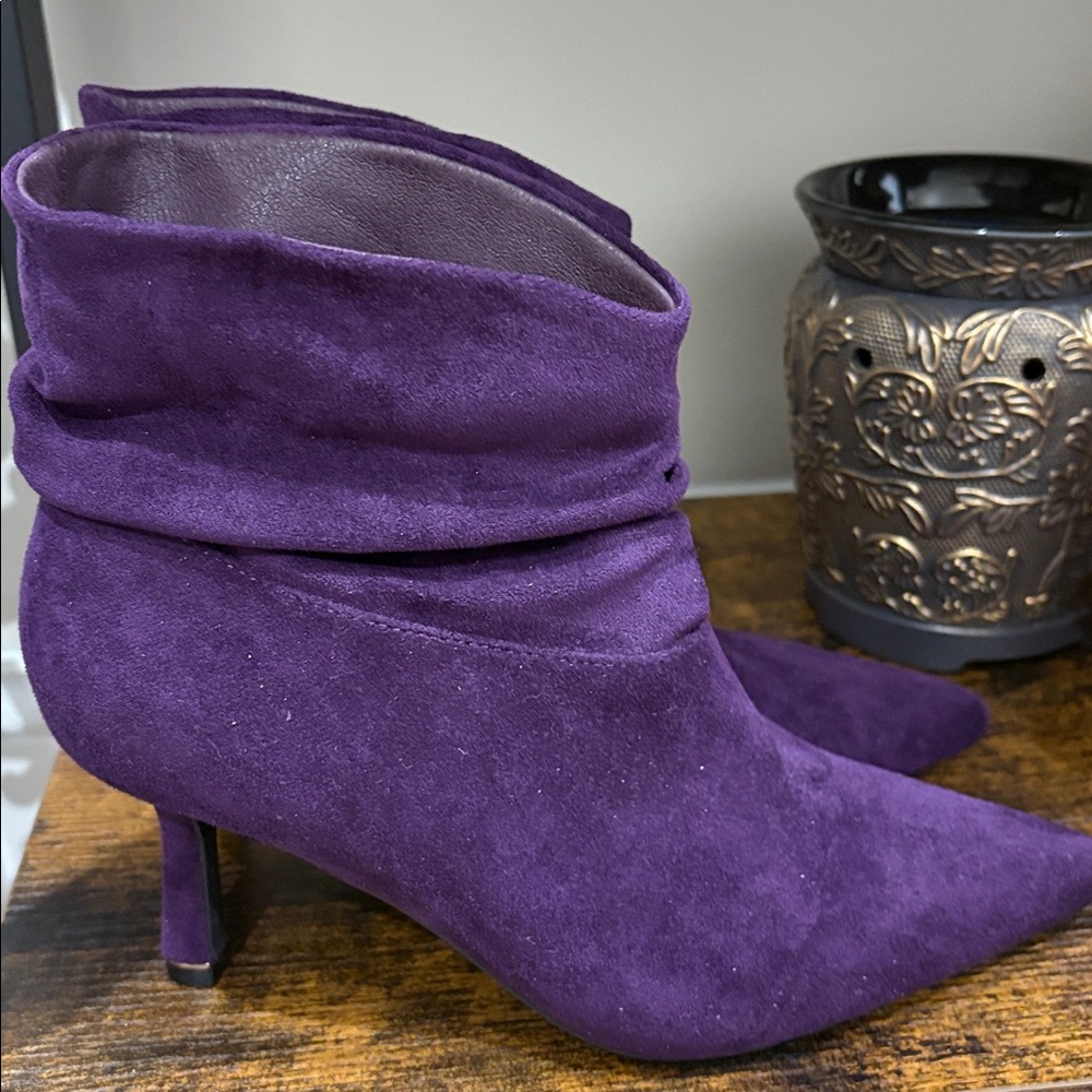 NWOT Deep Plum/Purple Short Boots.  Never worn.
